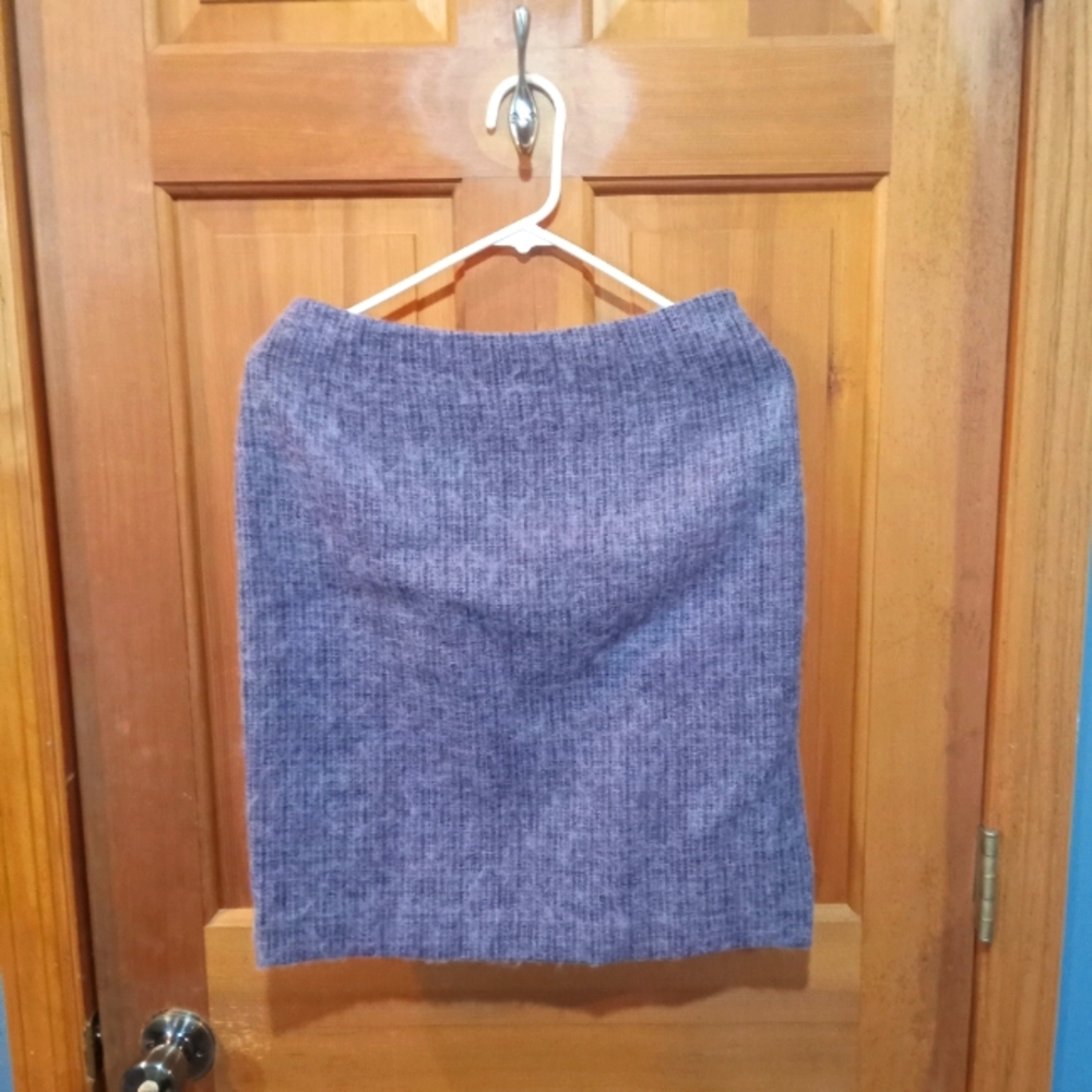 Linda Allard Ellen Tracy purple wool mohair blend skirt size 6